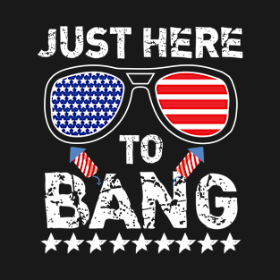 just here to bang T-Shirt