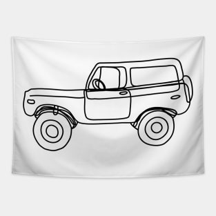 4 x 4 car Minimal Car Design Off Road Tapestry