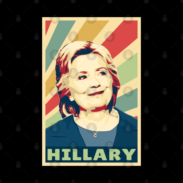 Hillary Clinton Vintage Colors by Nerd_art