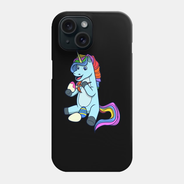 Easter - Cute unicorn painting Easter eggs Phone Case by Modern Medieval Design