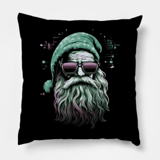 Modern Santa Claus with sun glasses Pillow