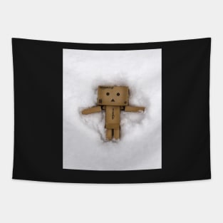 Danbo Makes a Snow Angel Tapestry