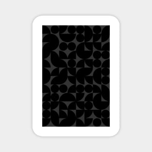 Black Colored Geometric Pattern - Shapes #1 Magnet