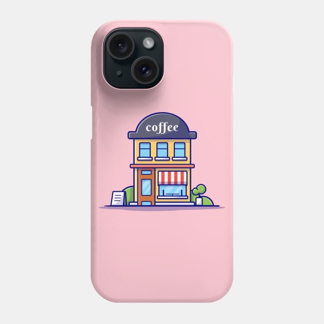 Coffee Shop Cartoon Phone Case by Catalyst Labs