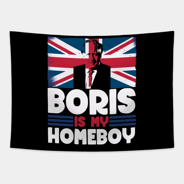 Boris is my homeboy - Boris Johnson British Politics Tapestry by Emmi Fox Designs