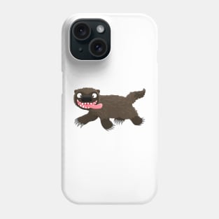 Funny hungry wolverine animal cartoon Phone Case