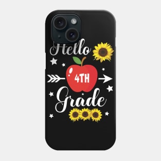 Stars Sunflower Teacher Student Back School Hello 4th Grade Phone Case