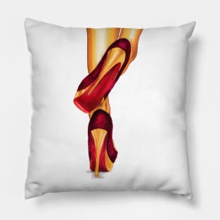Red lacquered soles Pillow