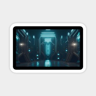 Spaceship futuristic interior Magnet