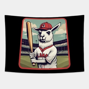 Llama baseball player Tapestry