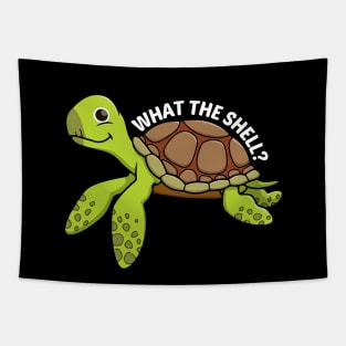 What the Shell? - Turtle Pun Tapestry
