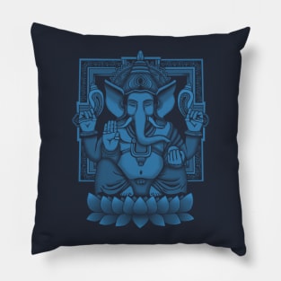 Blue Ganesh Halftone Pillow