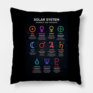 Solar System Symbols & Meanings Pillow