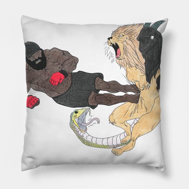 Mythological Dropkick Pillow by EnviableWreck