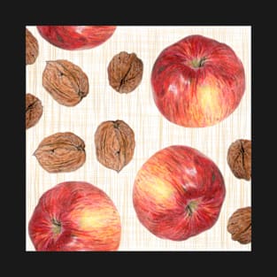 Autumn fruits: apples and walnuts T-Shirt