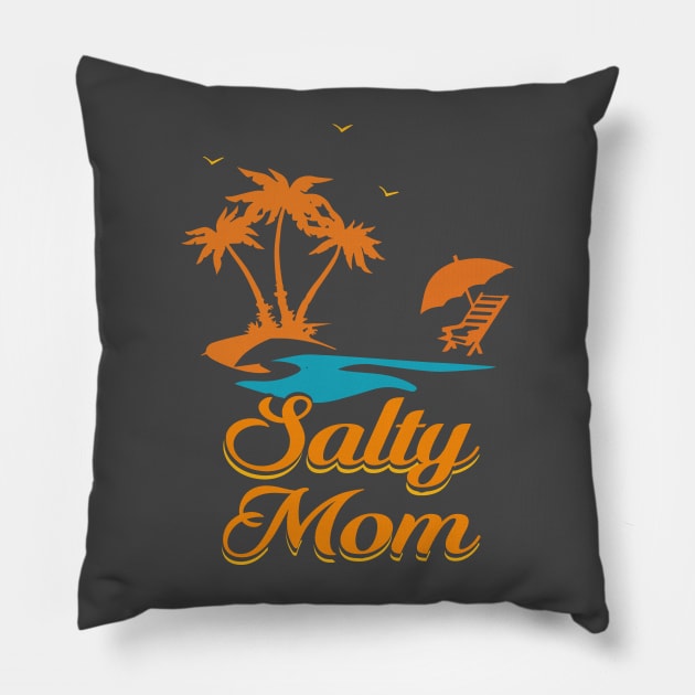 Salty Mom - Tropical Summer Vacation Shirt Pillow by joshp214