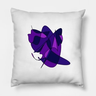 Abstract Lines And Curves In Purple And Blue Pillow