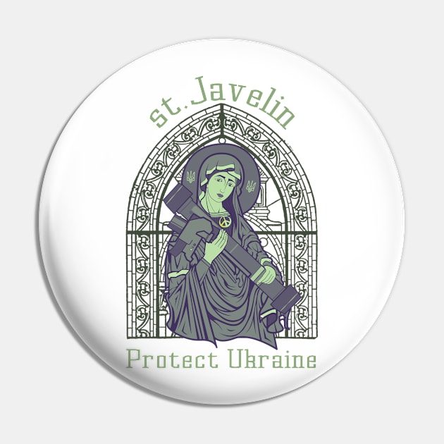 Saint Javelin protect Ukraine Pin by Myartstor 