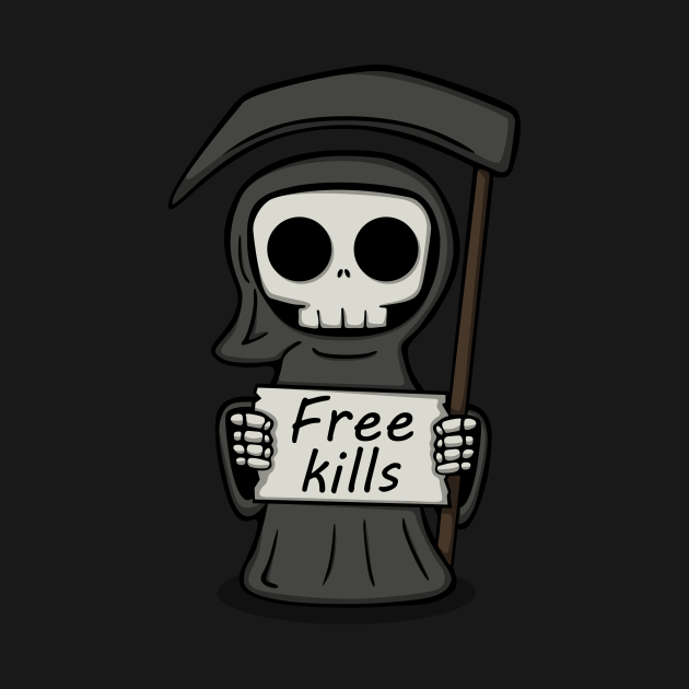 Free Kills - Death - T-Shirt | TeePublic