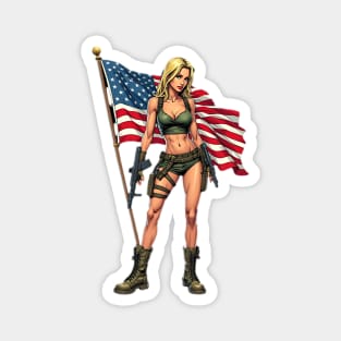 Gun Babe Magnet