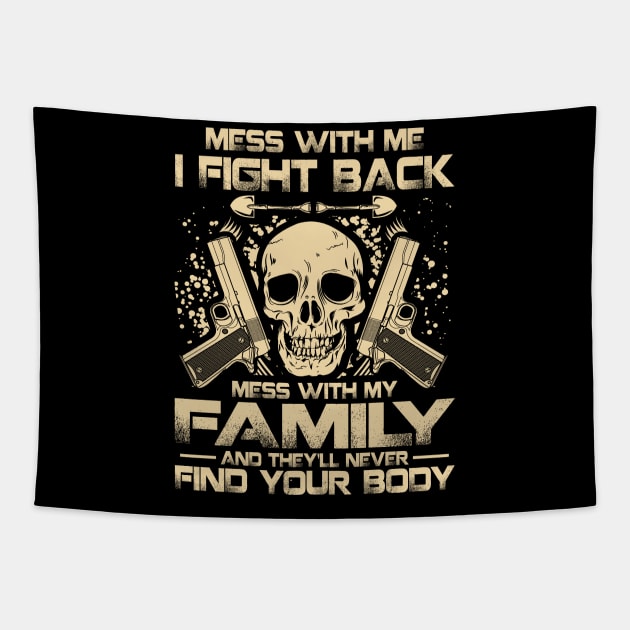 Don't Mess With My Family - 2nd Amendment Tapestry by TopTees
