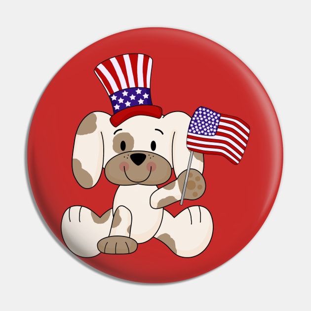 Yankee Doodle Puppy Pin by cameradog