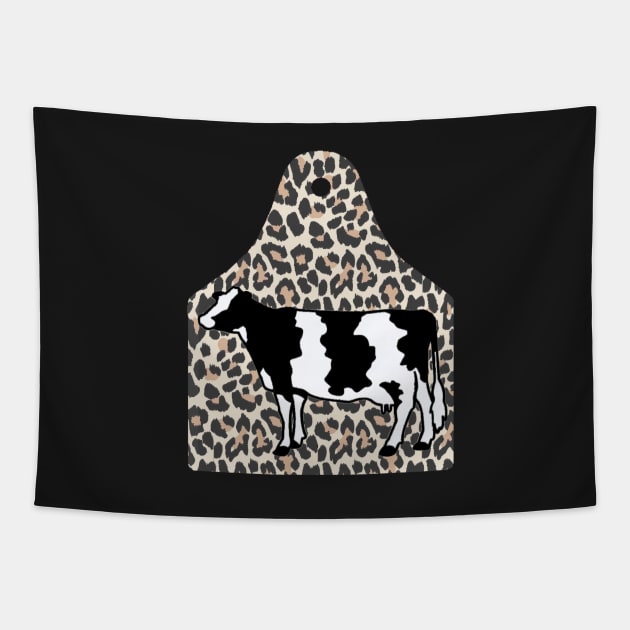 Cheetah Ear Tag - Holstein - NOT FOR RESALE WITHOUT PERMISSION Tapestry by l-oh