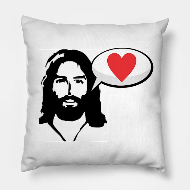 Jesus Loves You Pillow by Dale Preston Design