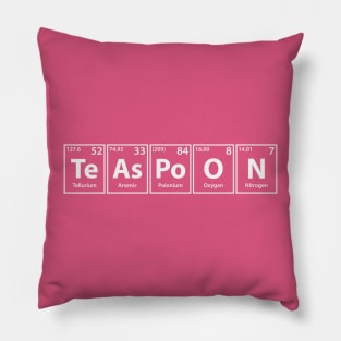 Teaspoon (Te-As-Po-O-N) Periodic Elements Spelling Pillow