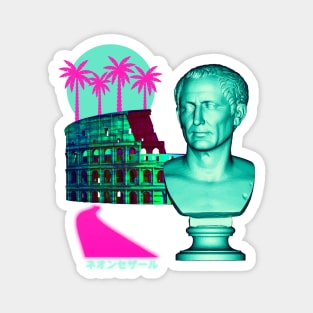 Caesar Vaporwave Roman Statue Magnet