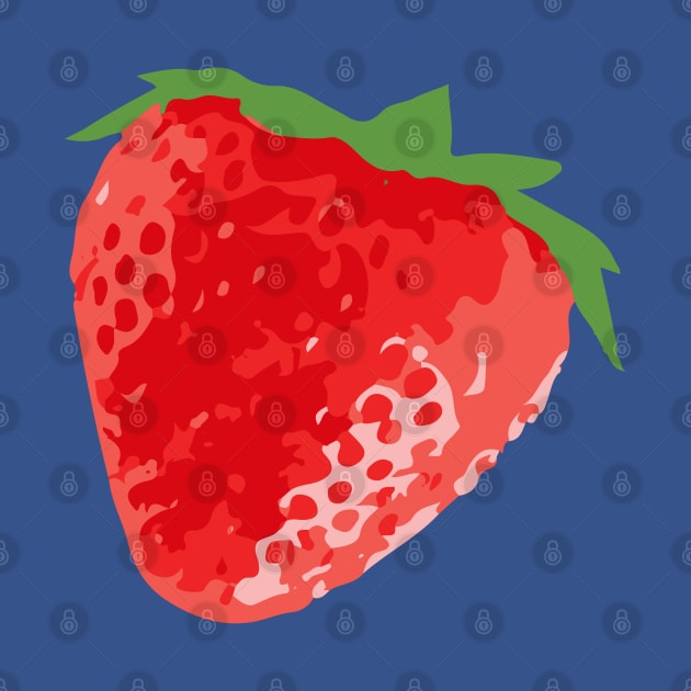 Minimalist Abstract Nature Art #58 Strawberry by Insightly Designs