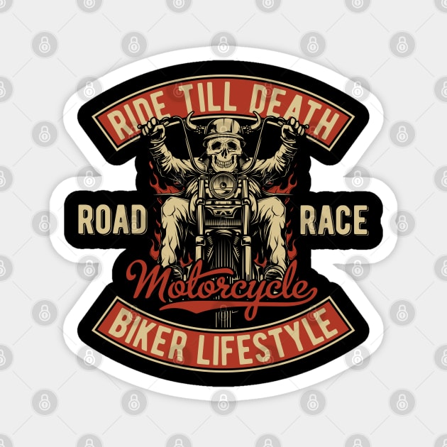 Ride Till Death Magnet by Verboten