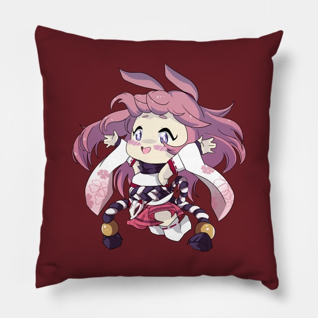 Yae Sakura Honkai Pillow by kelsmister