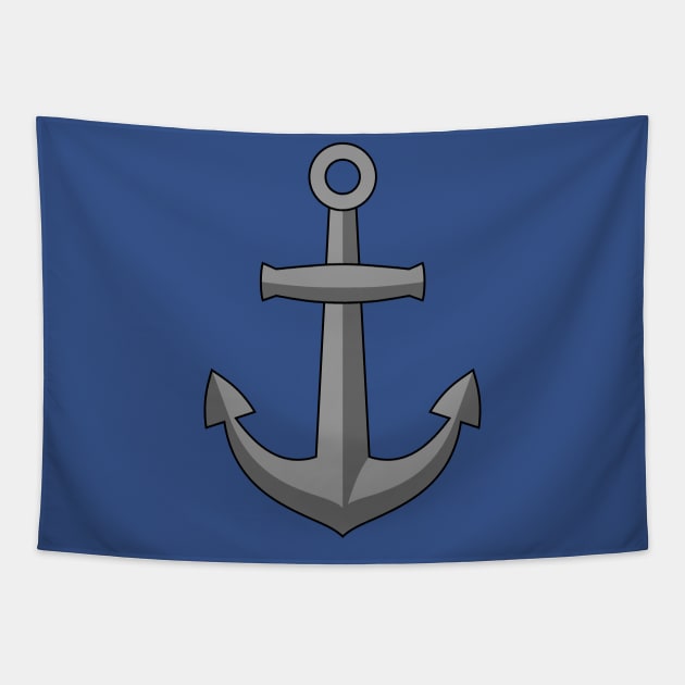 Boat Anchor Cartoon Tapestry by BirdAtWork