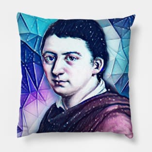 Friedrich Schlegel Snowy Portrait | Friedrich Schlegel Artwork 13 Pillow