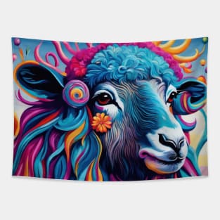 Psychedelic Sheep Tapestry