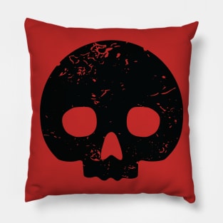 Black Skull Dot Pillow