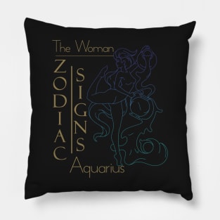 The woman Aquarius Pillow