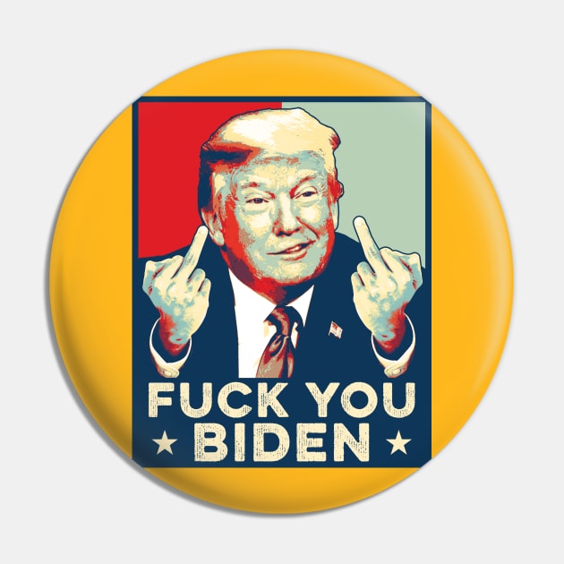 Anti Biden - Trump middle finger Biden Pin by luikwiatkowska