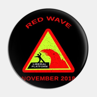 Red Wave T-shirt November 2018 Pin