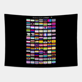 All pride flags in Spanish LGTBIQIA+ Tapestry