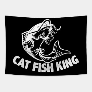 Cat Fish King Tapestry