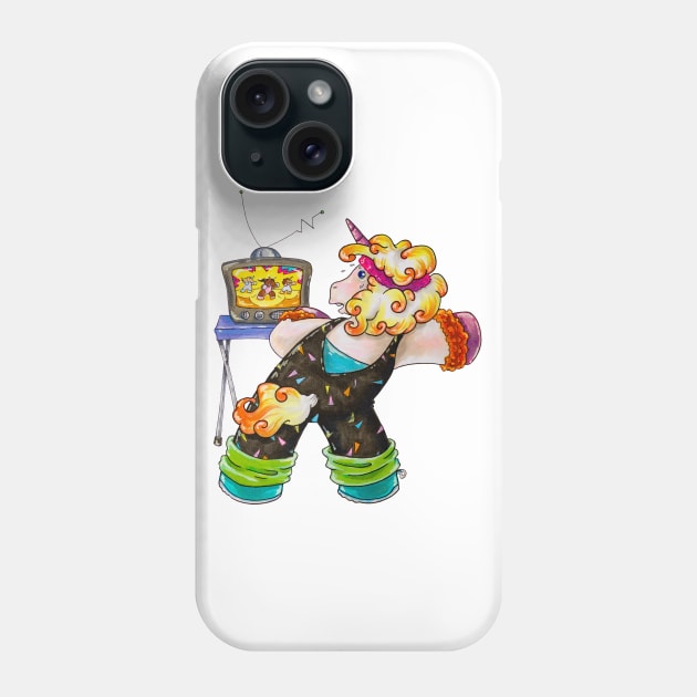 Work Out Unicorn Phone Case by Thedustyphoenix