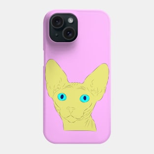 Yellow Sphynx Cat Phone Case