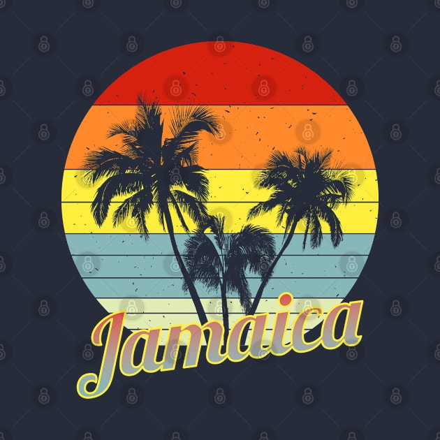 Jamaica Retro Tropical Palm Trees Vacation by macdonaldcreativestudios