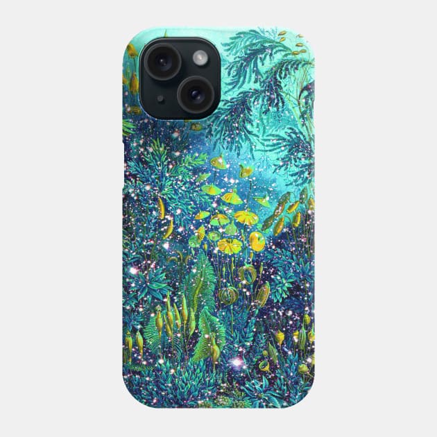 Beautiful blue fey mask fairytale forest floral mask fantasia Phone Case by designsbyxarah