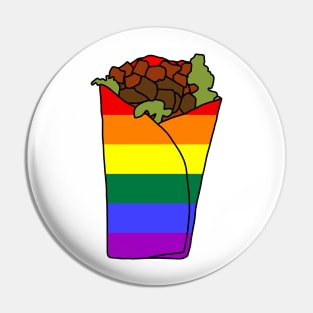 LGBTQ Pride Burrito Pin