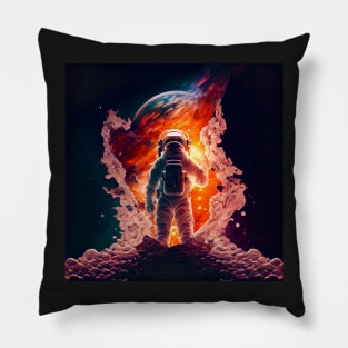 An astronaut enters the celestial corridor Pillow