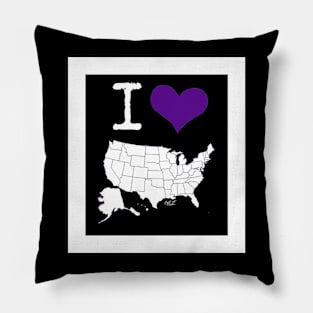 I 💜 The USA Pillow