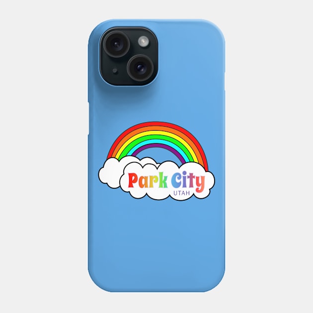 Park City Utah Rainbow and Clouds Phone Case by MountainFlower